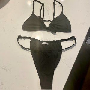 WeWoreWhat Black String Bikini Small